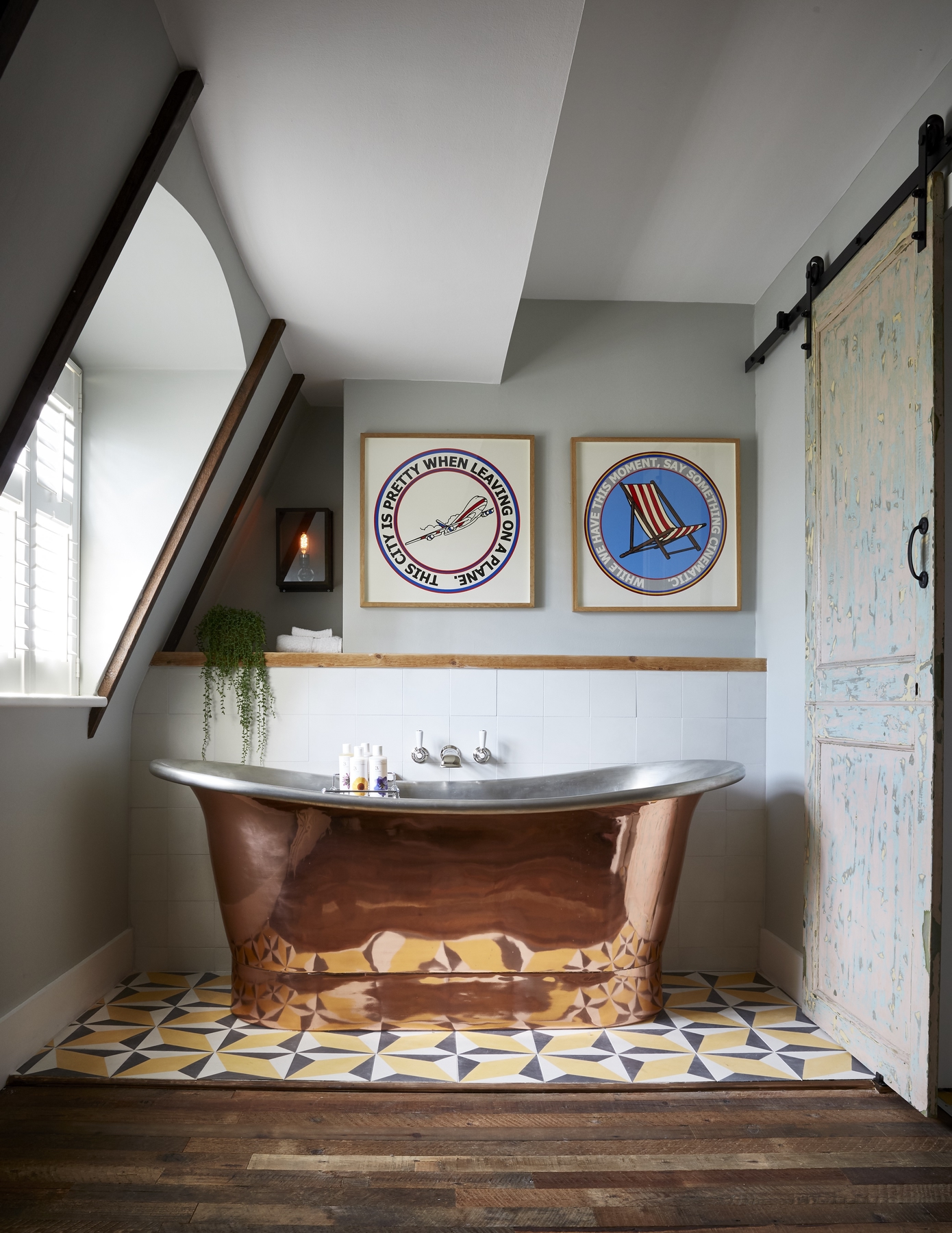 Freestanding copper tub at Artist Residence Hotel Brighton