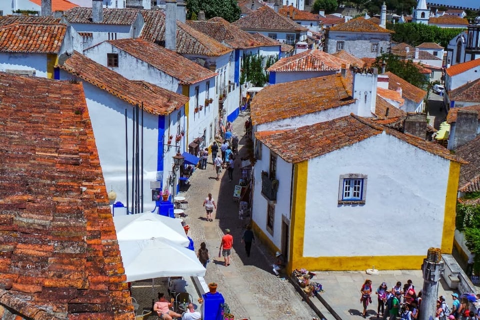 bird's eye view of a historic city in Portugal