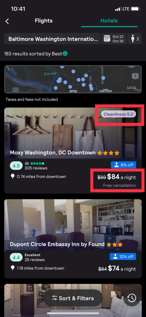 How-to image on booking Cyber Monday Hotel Deals on Skyscanner's app