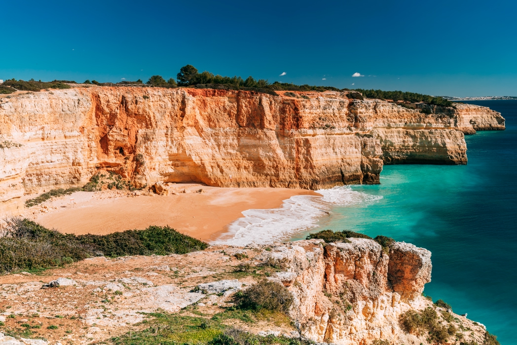 The photogenic Algarve cliffs, Portugal