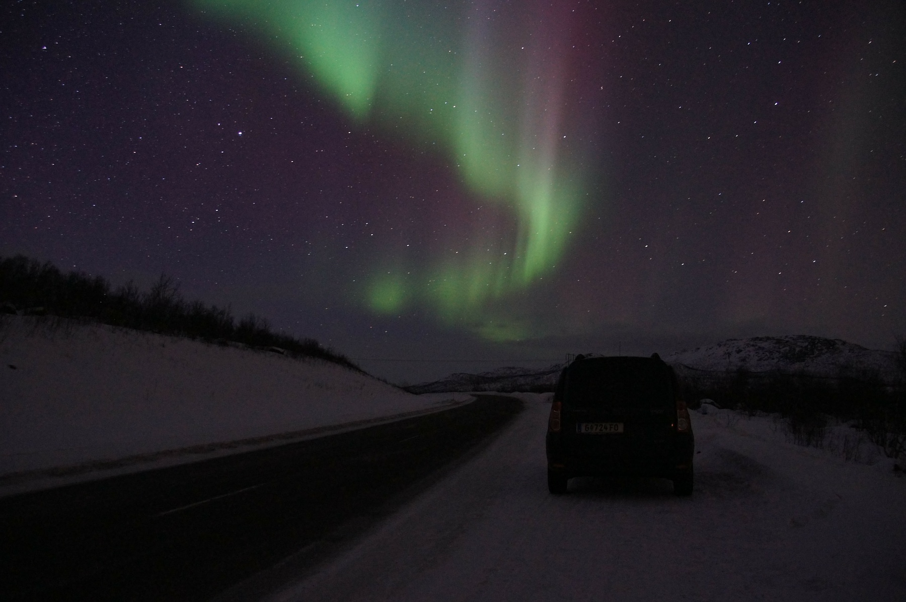 Polarlichter in Kiruna, Schweden