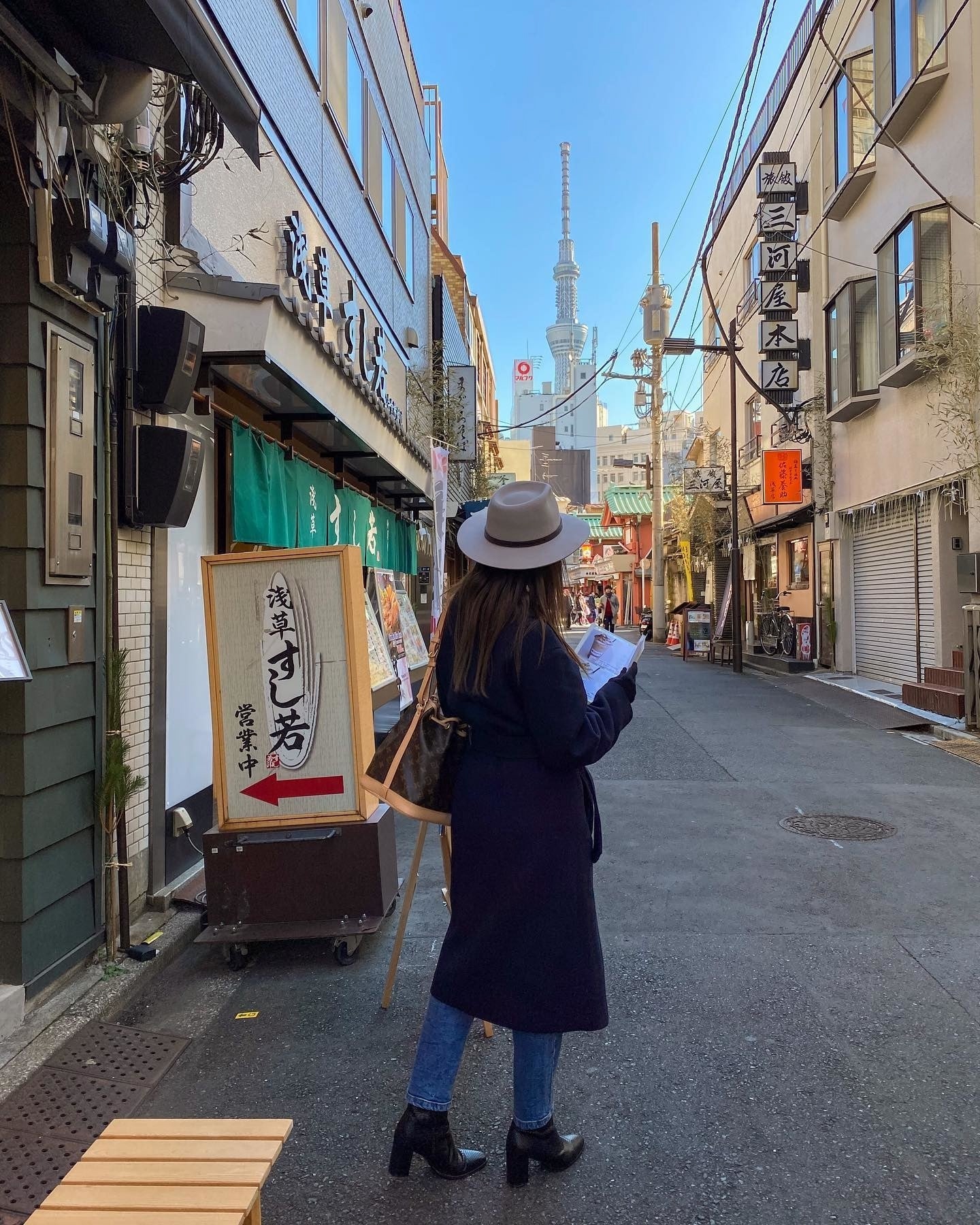 traveller exploring Tokyo, Japan.