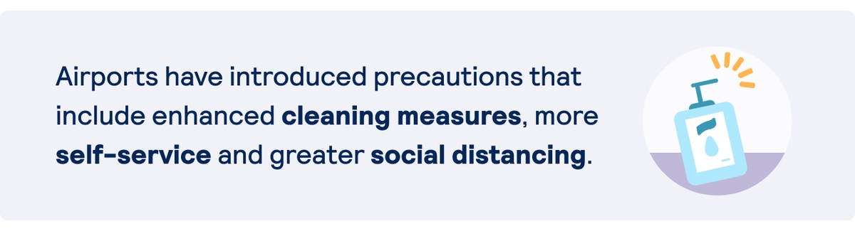 Cleaning measures at the airports