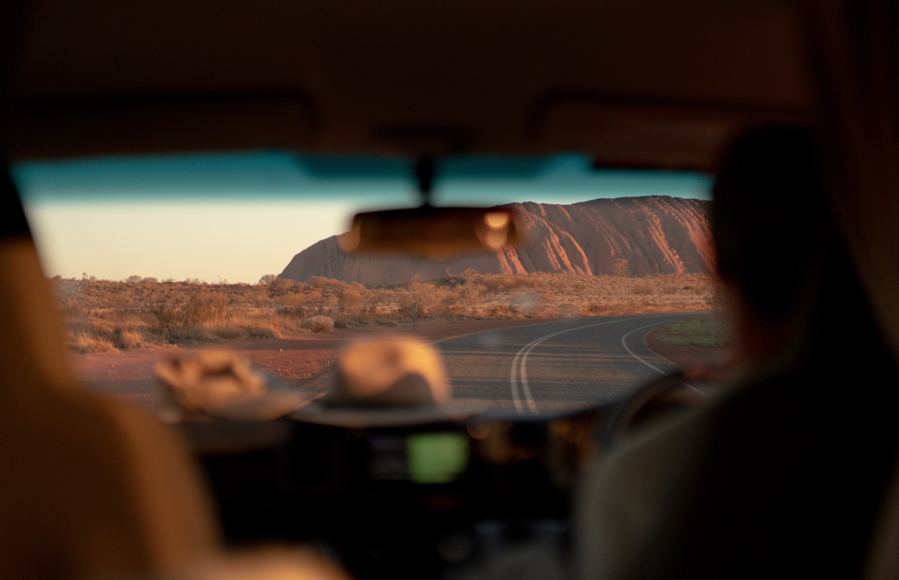 Uluru from car