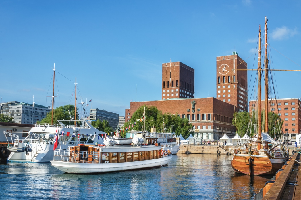 Ferries take trips to the Oslo fjord