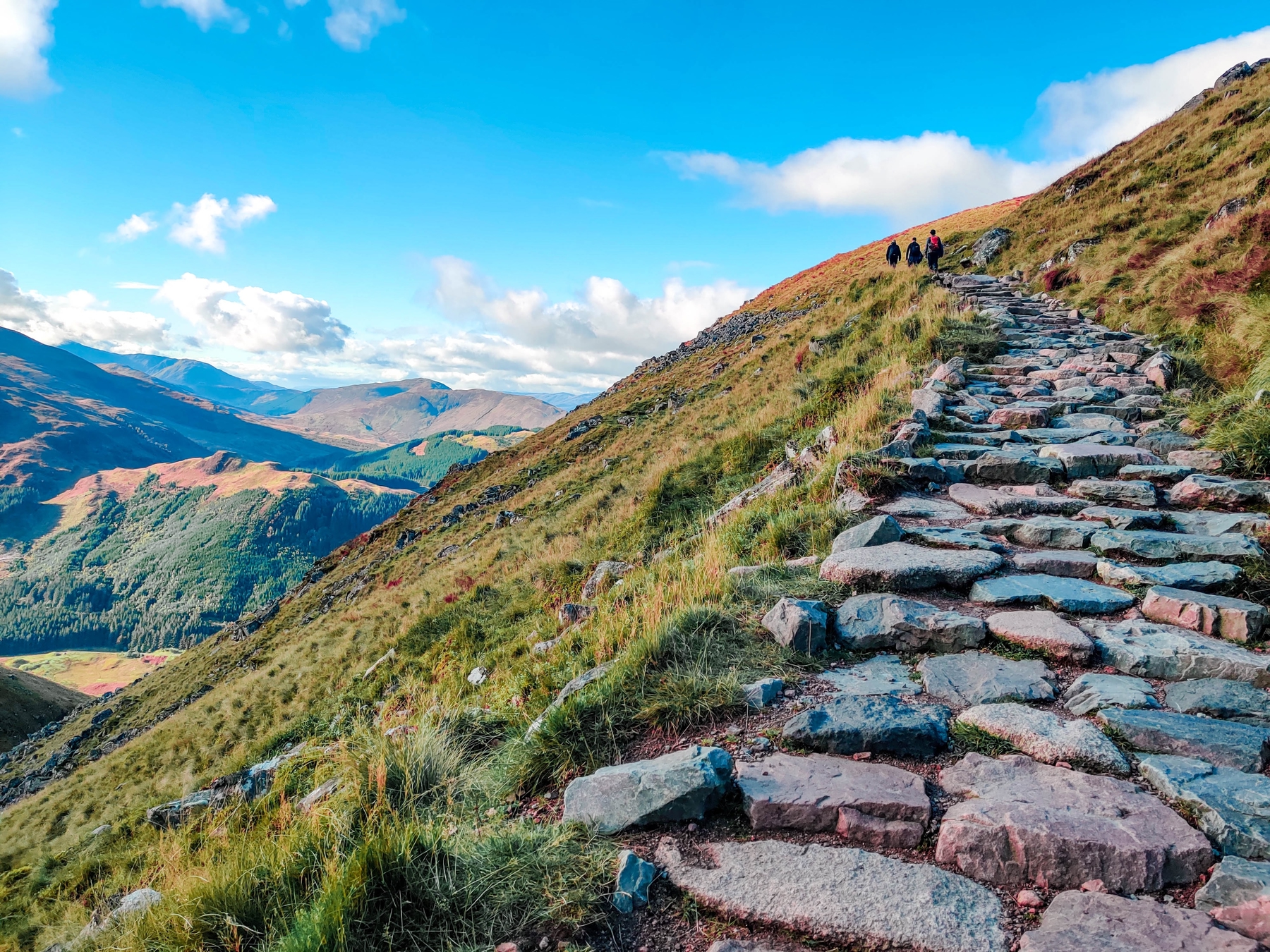 Steps along Ben Nevis hike