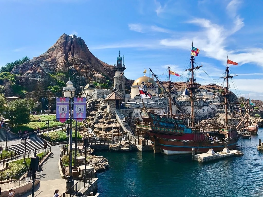 A ship on the water at DisneySea in Tokyo