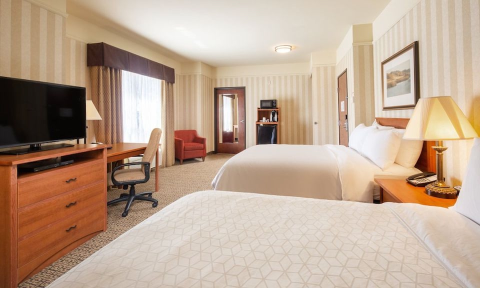 Room at the Holiday Inn Express Hotel & Suites Astoria are spacious and bright.