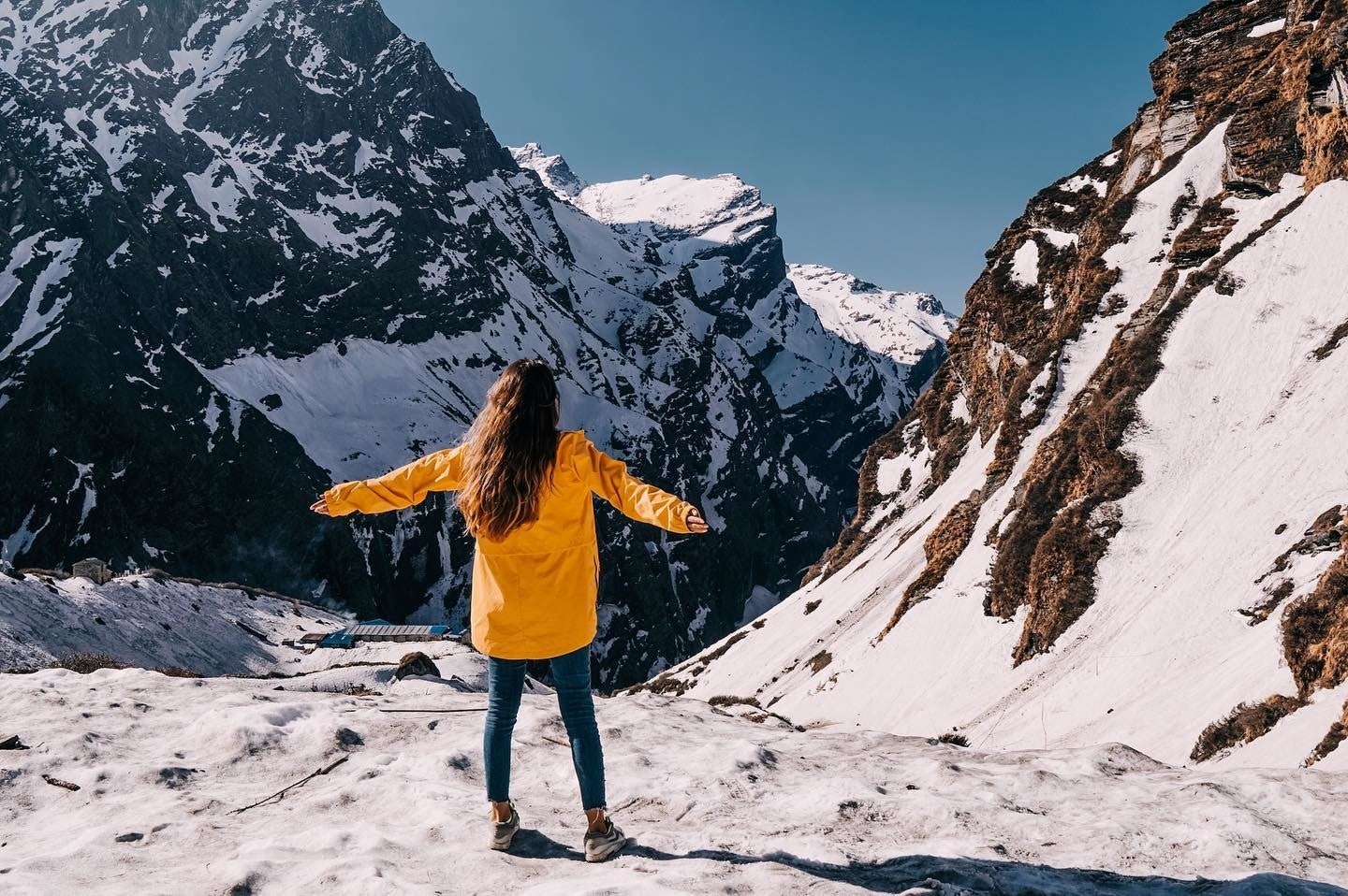 A female traveller in Nepal