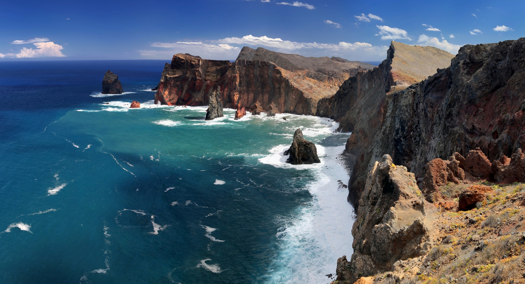 Rigged cliffs of Madeira, Portugal