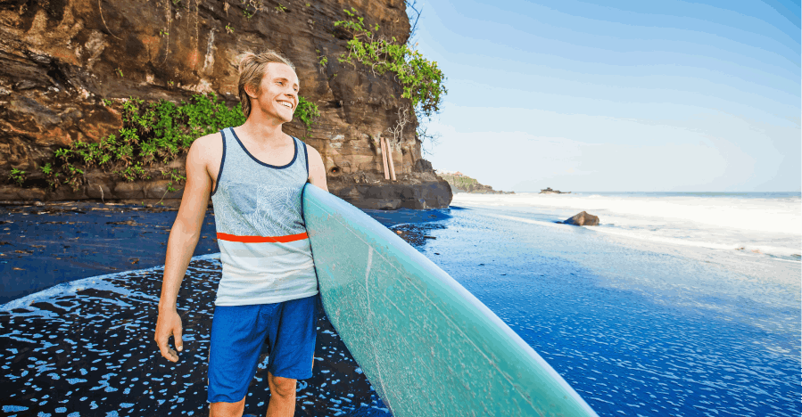 Surfer at Balian Beach
