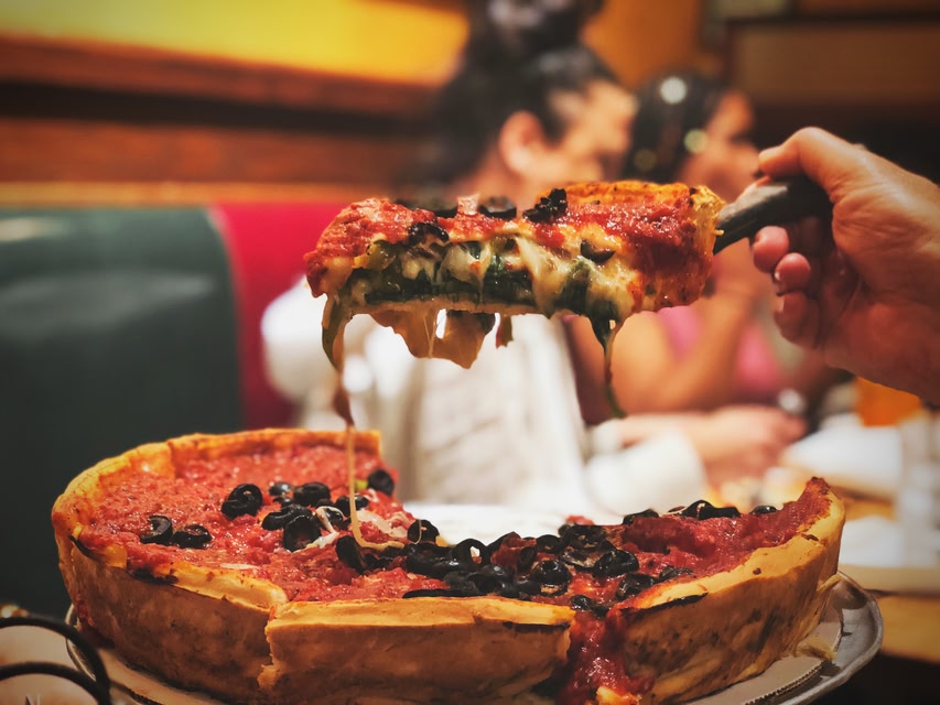 Chicago deep dish pizza