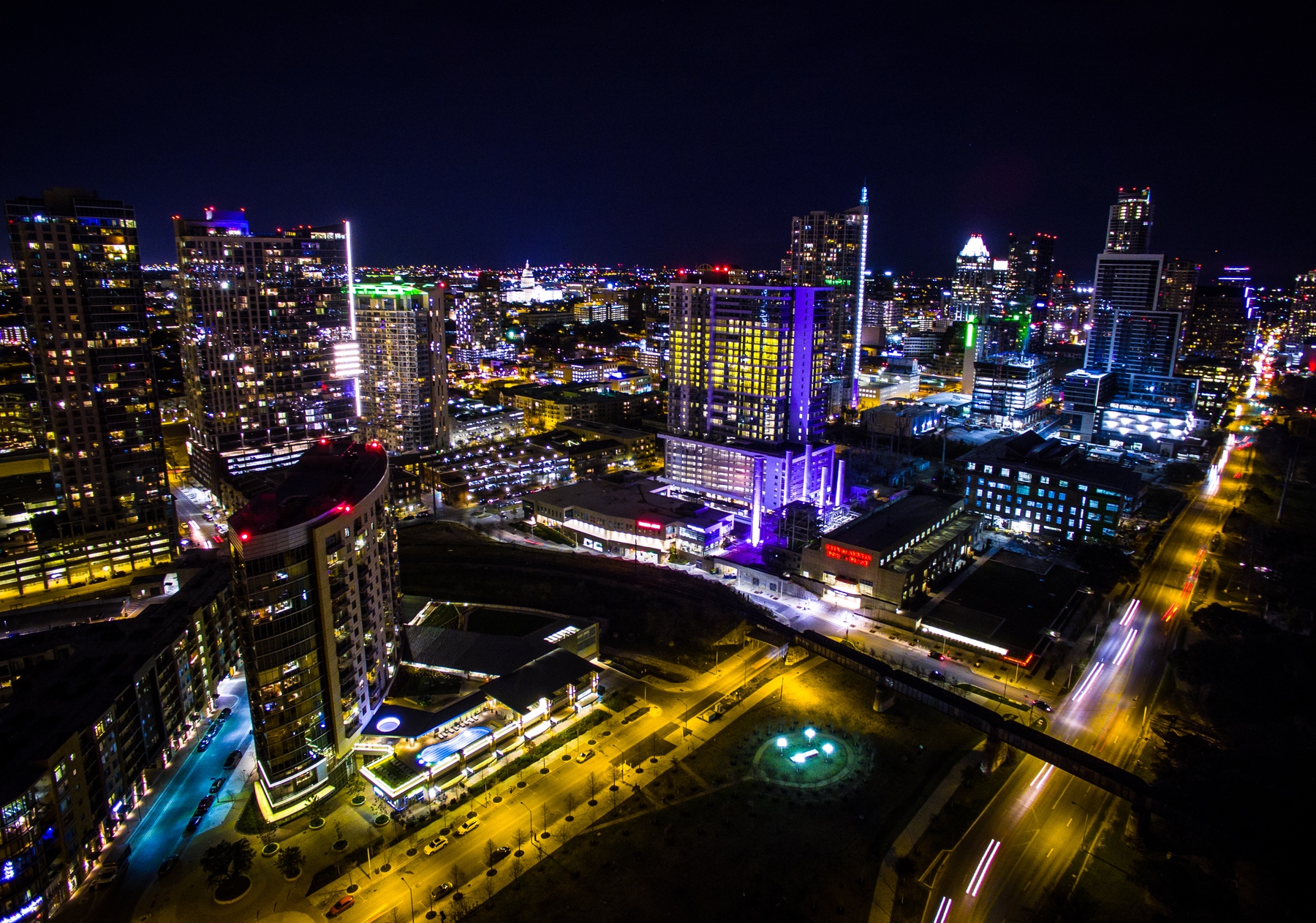 Night skyline of Austin, TX