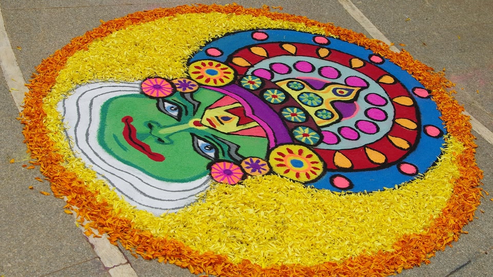 a colourful image of a colourful Pookalams