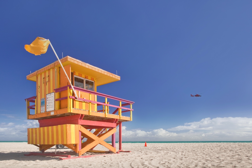 A beach in Miami - cheap flights to the USA