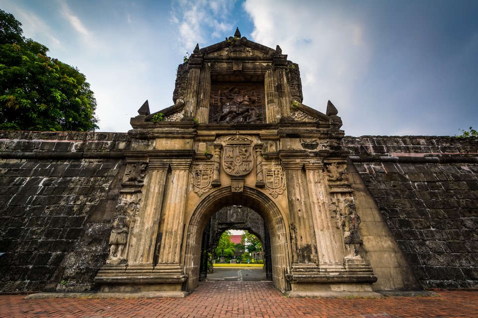 Entrance to Fort Santiago, in Intramuros, Manila, The Philippines.