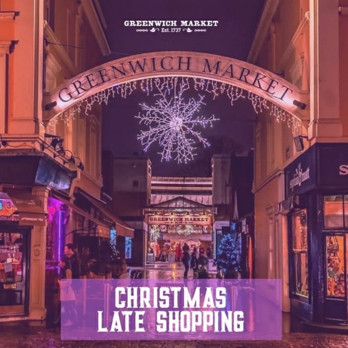 Greenwich market in London is doing Christmas late shopping Wednesday events this year