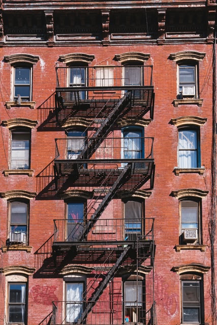 New York 4-storey walk-up apartment.