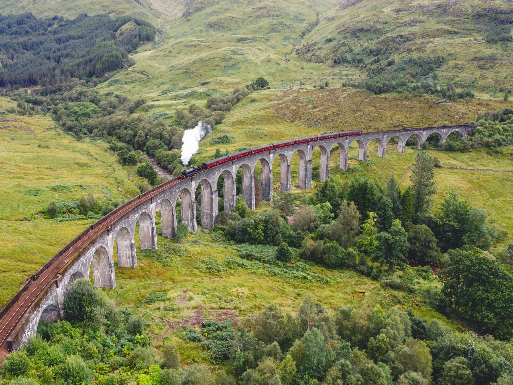 Train tracks in Glennfinnan The road to Isles scotland