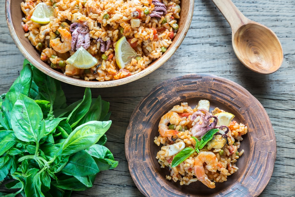 paella deniz ürünleri