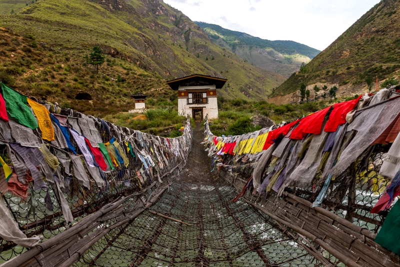 Village in the foothills of the Himalayas