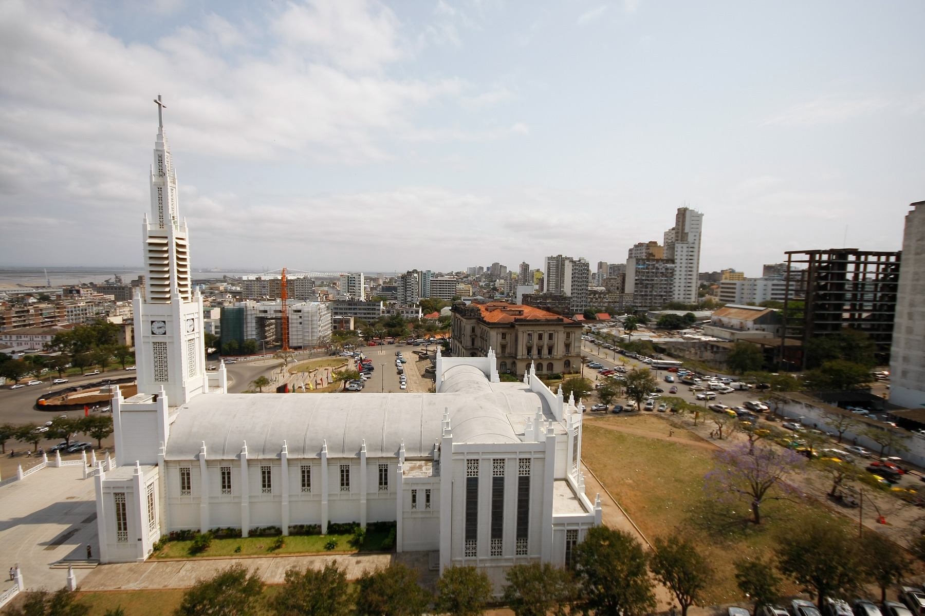 The Cathedral of Our Lady of the Immaculate Conception in downtown Maputo designed by the Portuguese civil engineer Marcial Simões de Freitas e Costa