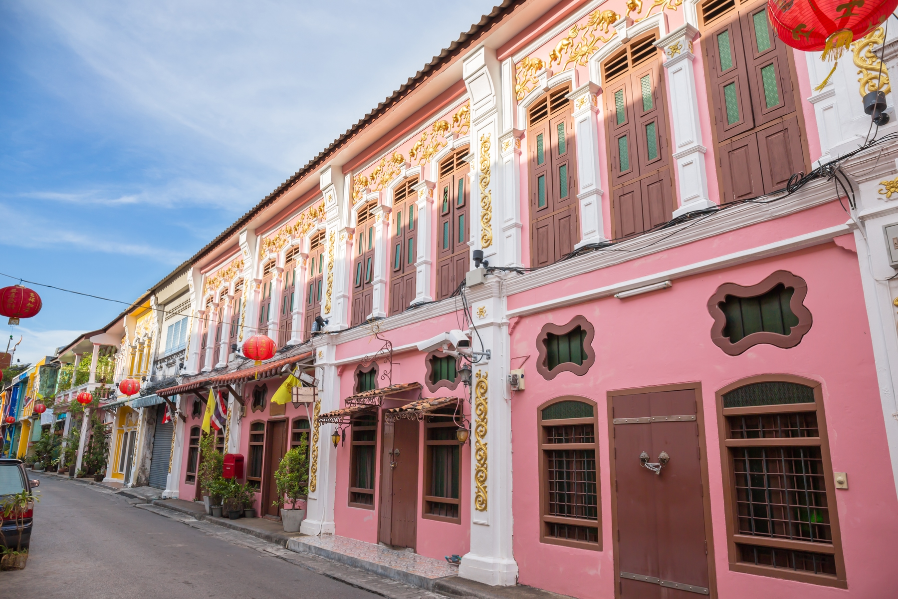 colonial architecture in the old town of Phuket, Thailand