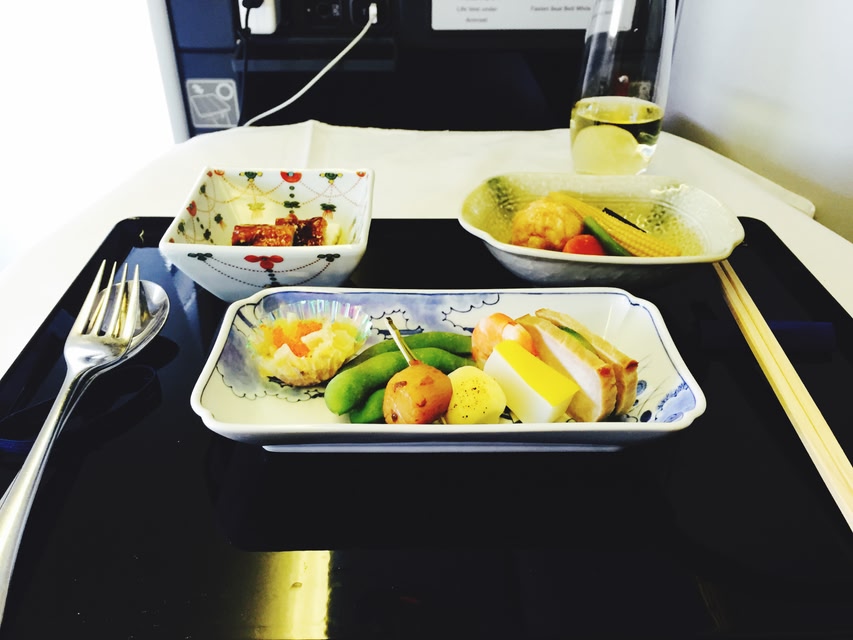comida en el avion