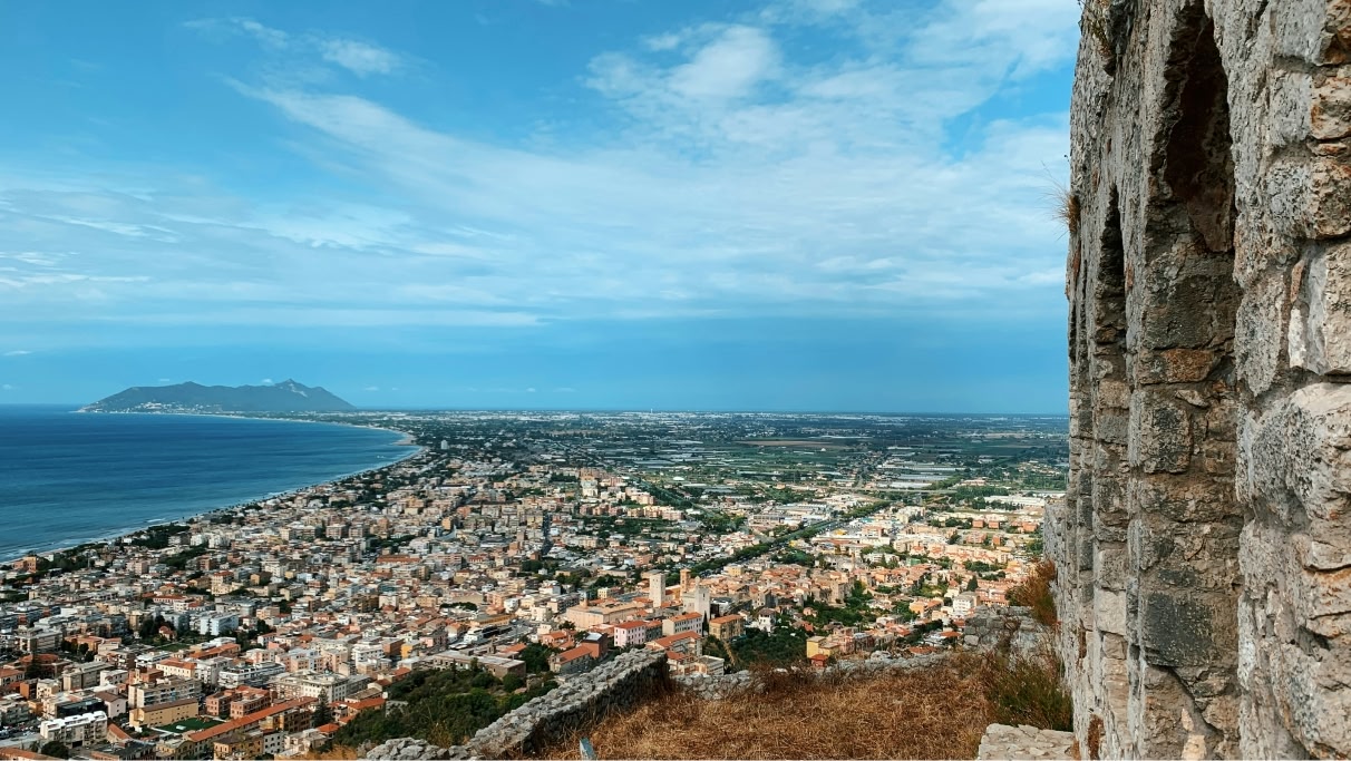 aerial view of the beach near Rome during daytime