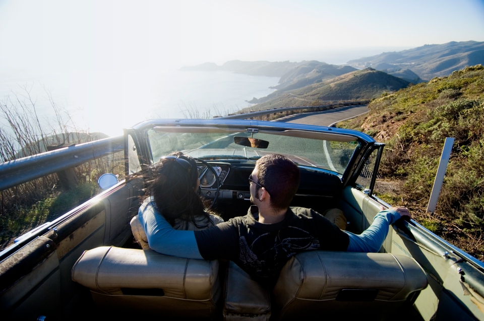 Auto, zon, op reis