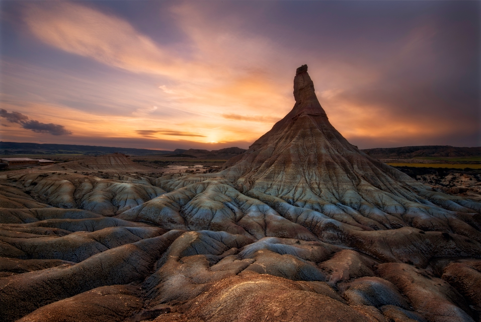Odd and dramatic formations of Bardenas Reales, Navarre