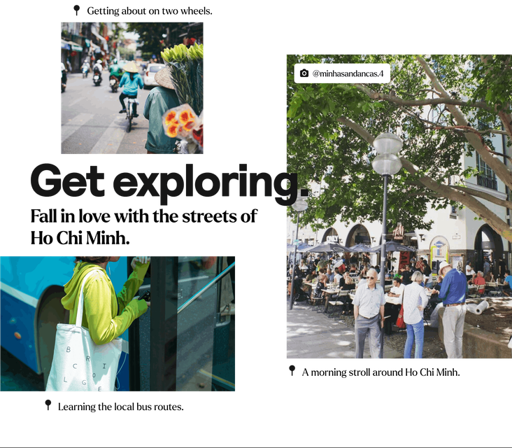 Collage of vietnam transportation methods