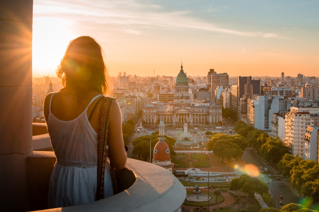 Woman overlooking the city - top 9 things to do in Buenos Aires
