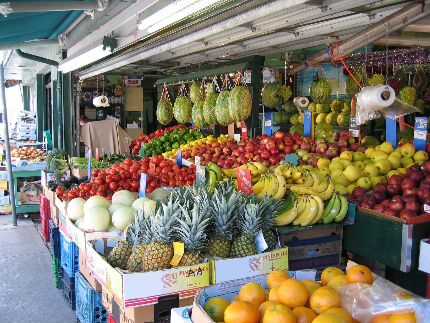 boxes of various fruits at kensington market