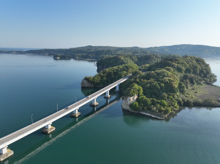 Drone aerial photography at Notojima Ohashi, Ishikawa Prefecture