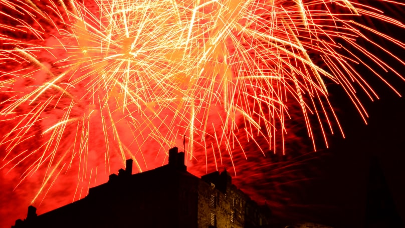fuochi d'artificio ad Edimburgo