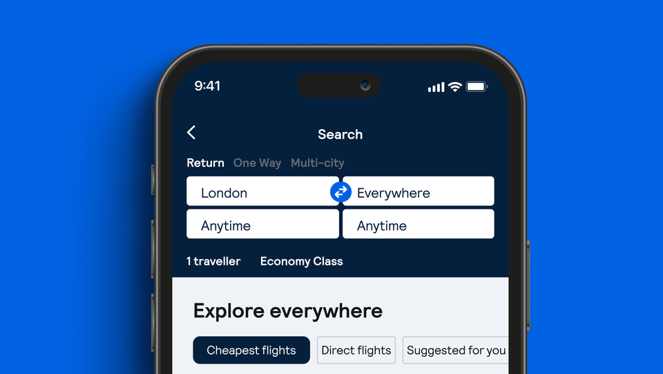 image showing the explore everywhere feature on the app