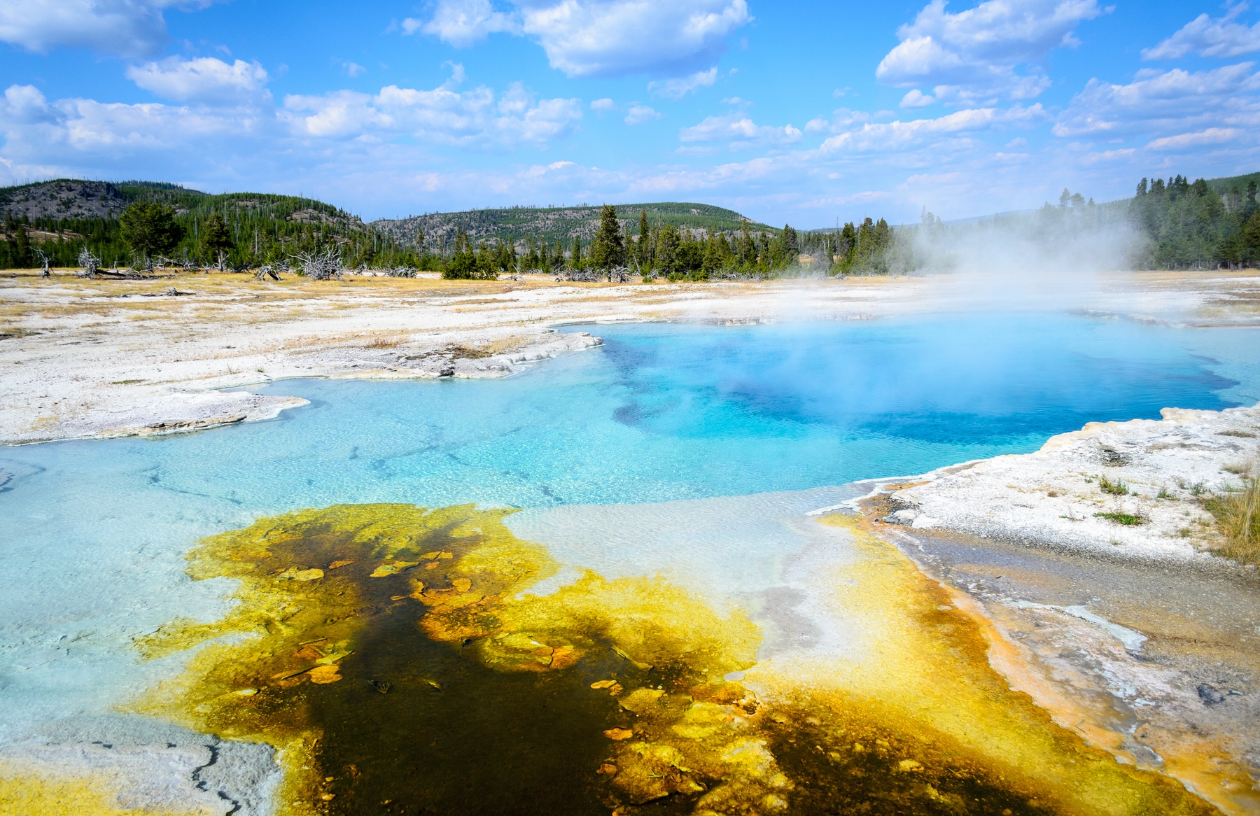 Yellowstone, um dos parques nacionais mais belos dos EUA.