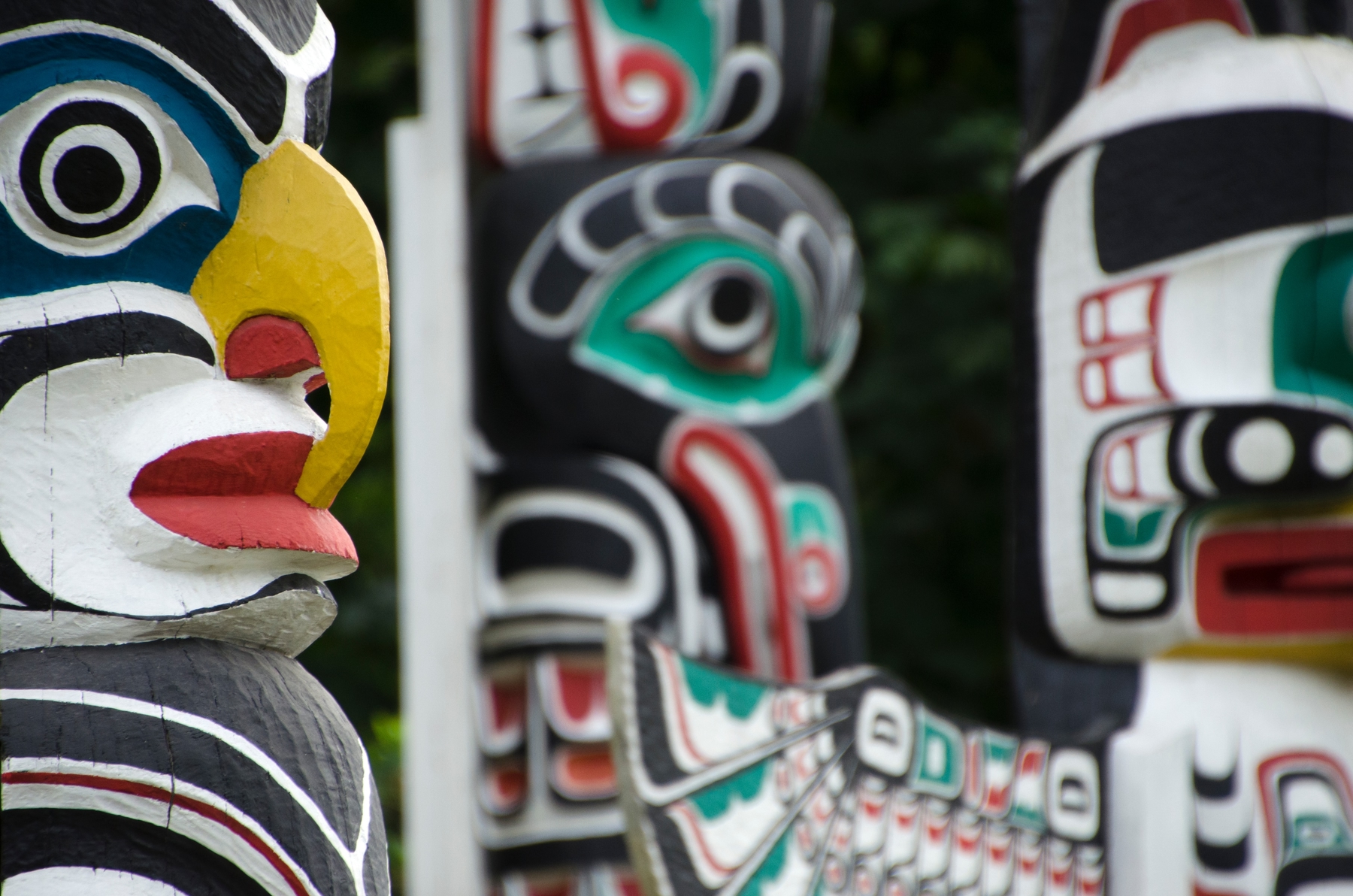 Stanley Park totem poles in Vancouver