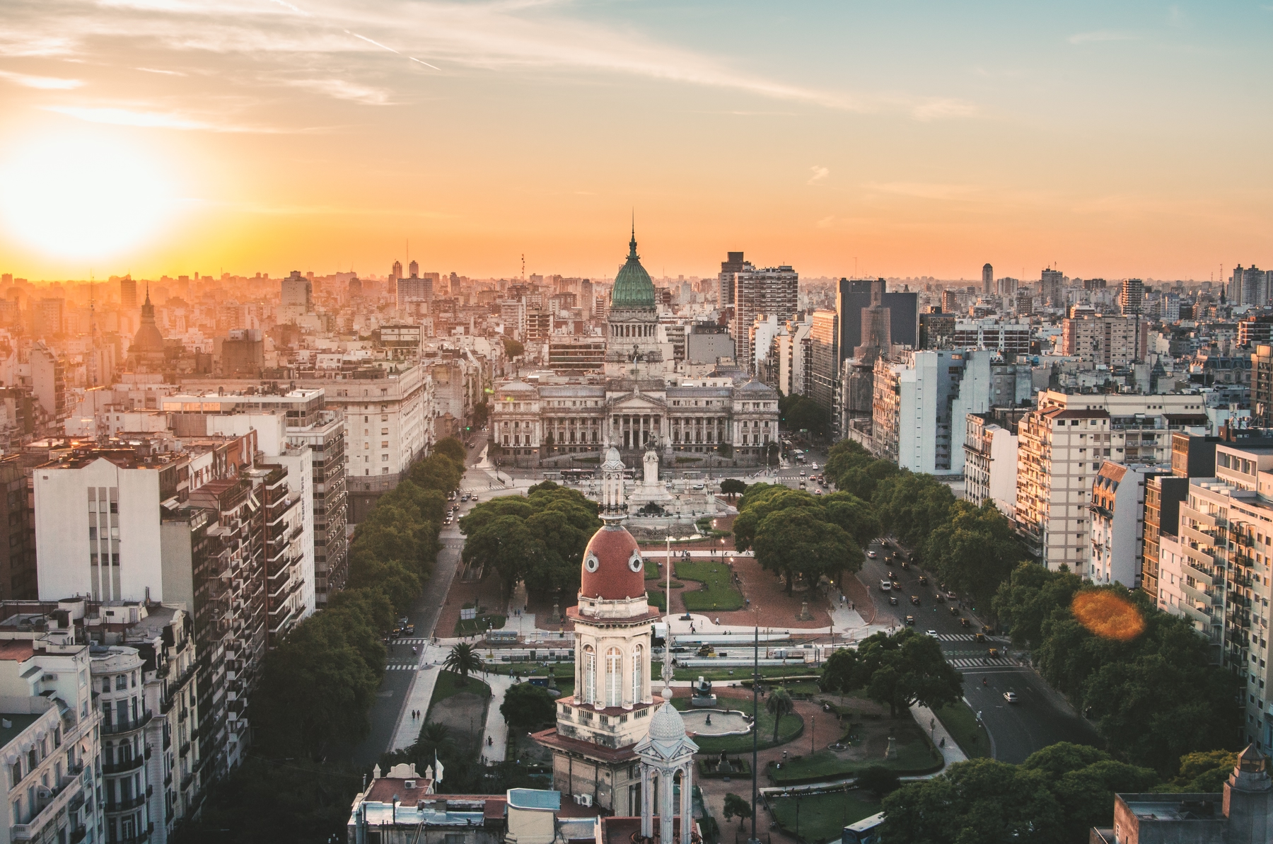 Buenos Aires no pôr do sol