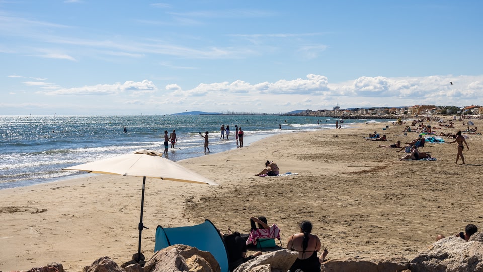 Carnon Plage beach near Montpellier