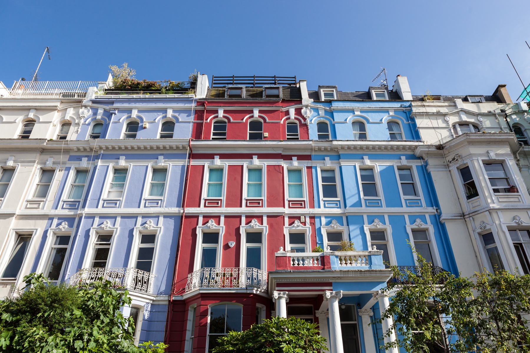 Colourful Victorian buildings in London that you might see during a city walk.