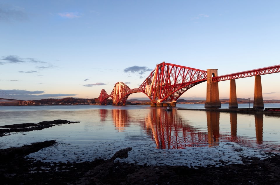 The Forth Bridge, which links Edinburgh to Fife and the Scottish Highlands beyond.
