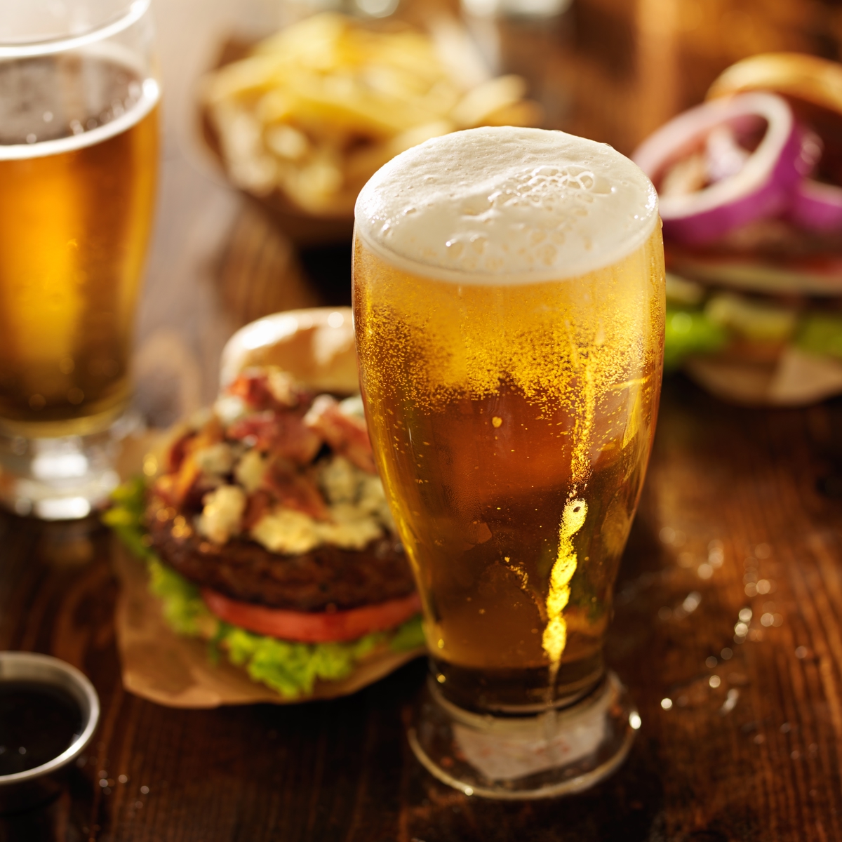 Beer and burger