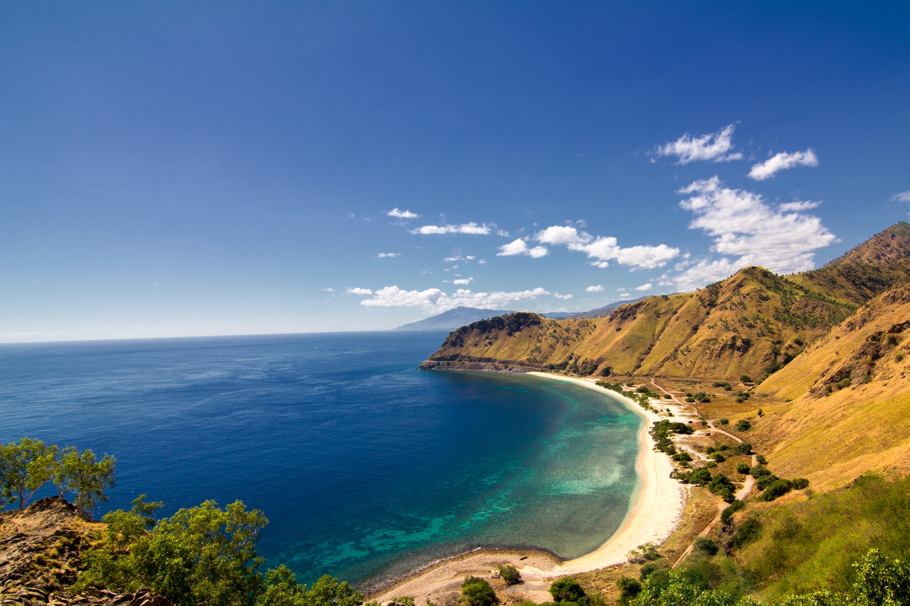 Mountains and coastline of Timor Leste or East Timor