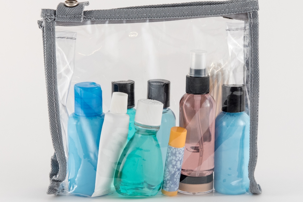 Ziplock bag with bottles 