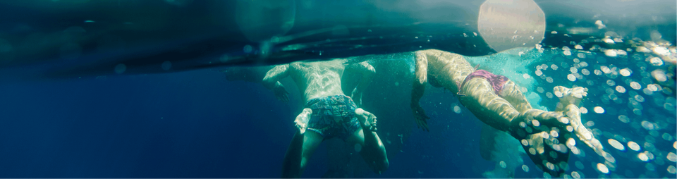 Swimming off the coast at Krabi