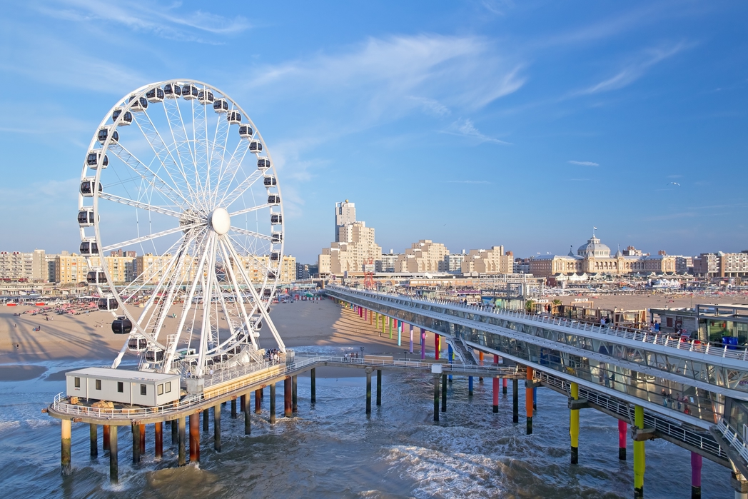 The busy Scheveningen in the Netherlands