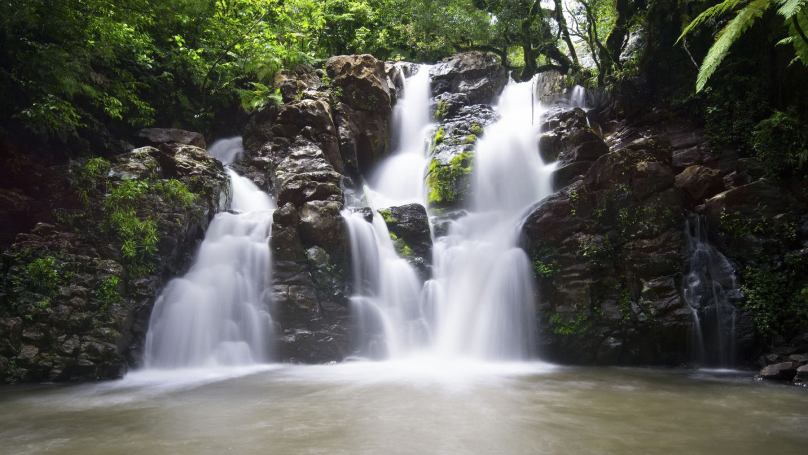 A picture of a waterfall in Fiji