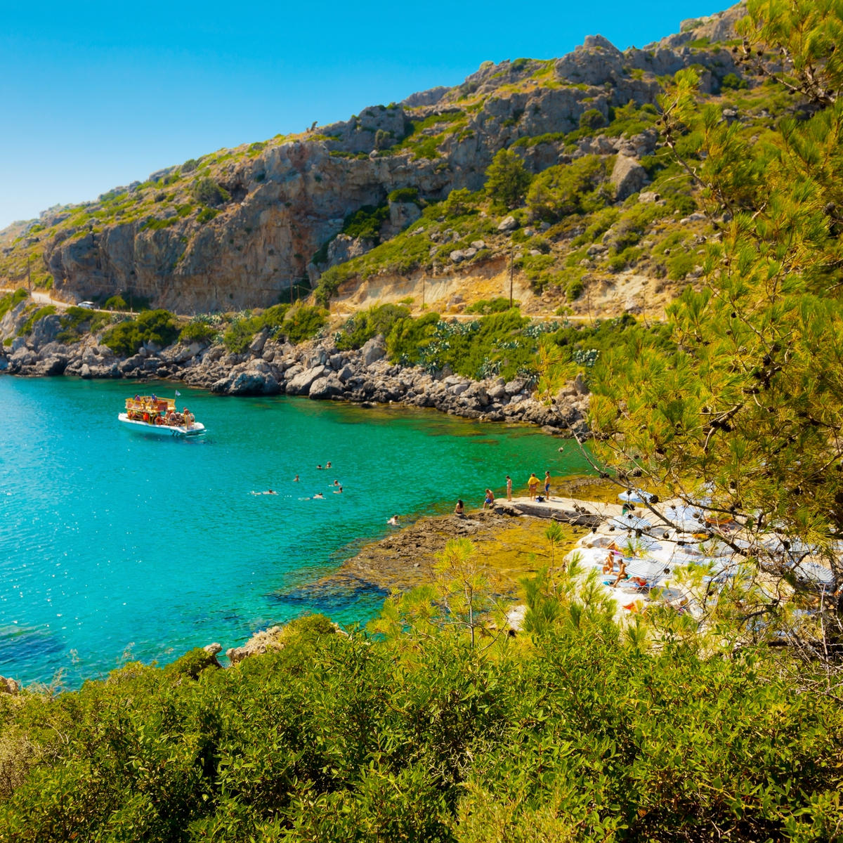 Die schönsten Strände von Rhodos: Anthony-Quinn-Bucht